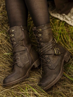 Dámské Boty Toonzshop Menaka Boots Tmavě Hnědé | 7415DLYRX