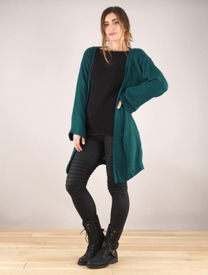 Dámské Bundy Toonzshop Earwen Knitted Long Jacket Tmavě | 5079BXFHT