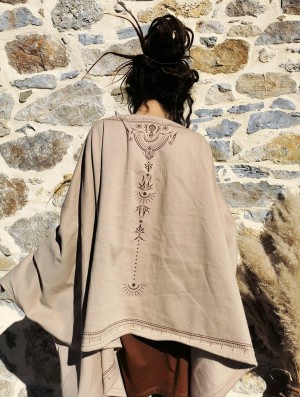 Dámské Bundy Toonzshop Melian Zohraa Kimono Jacket Béžový | 1267UDZIE