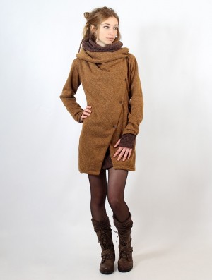 Dámské Bundy Toonzshop Panimya Large Collar Crossed Front Jacket Rusty | 1895NEXQB