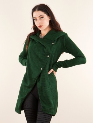 Dámské Bundy Toonzshop Panimya Large Collar Crossed Front Jacket Zelene | 3082CNDXO