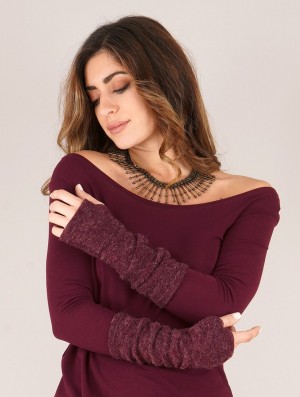 Dámské Fingerless gloves-legwarmers Toonzshop Yüm Arm Warmers Mottled wine | 1340HBWZS
