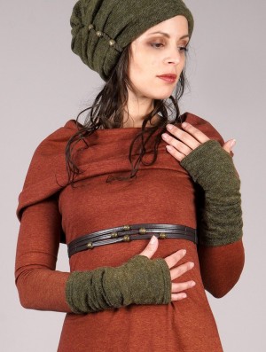 Dámské Fingerless gloves-legwarmers Toonzshop Yüm Arm Warmers Olivy Zelené Zelene | 1457PBEYF