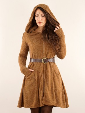 Dámské Kabáty Toonzshop Enchantress Hooded Coat Rusty | 2895POMGT