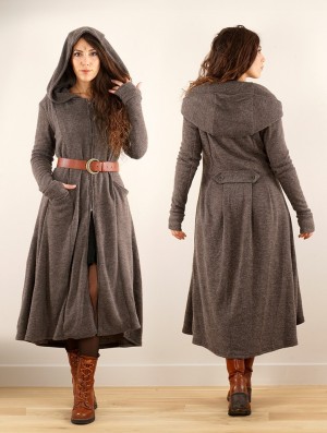 Dámské Kabáty Toonzshop Enchantress Long Hooded Coat Hnědé | 4106XYEST