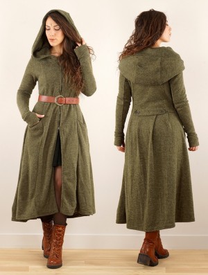 Dámské Kabáty Toonzshop Enchantress Long Hooded Coat Zelene | 6042CDKVL