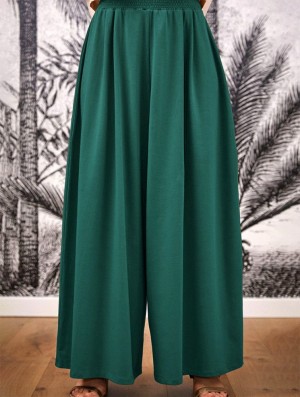 Dámské Kalhoty Toonzshop Booh Flared Loose Pants Emerald | 4910BHFVR