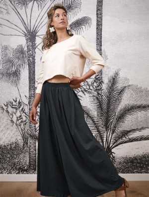Dámské Kalhoty Toonzshop Booh Flared Loose Pants Šedé | 0715GXFQI