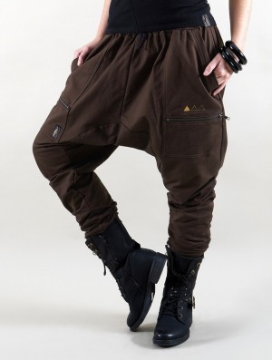 Dámské Kalhoty Toonzshop Cheops Gender Neutral Joggers Harem Pants Tmavě Hnědé | 6834KWCDB