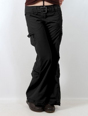 Dámské Kalhoty Toonzshop Enigma Flared Cargo Pants Černé | 3824CQAGI