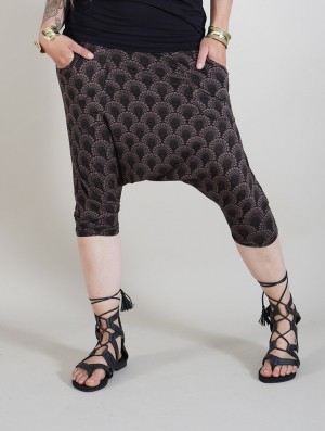 Dámské Kalhoty Toonzshop Komodo Drop Printed Harem Pants Hnědé | 0369XJGZE
