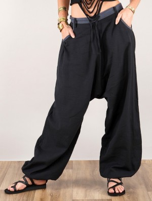Dámské Kalhoty Toonzshop Niharika Gender Neutral Sarouel Pants Černé | 6073TFEQK