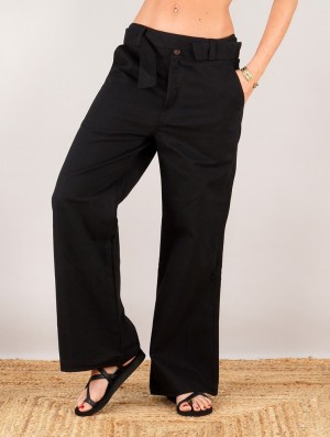 Dámské Kalhoty Toonzshop Tiloh Flared Loose Pants Černé | 8762VZSRL