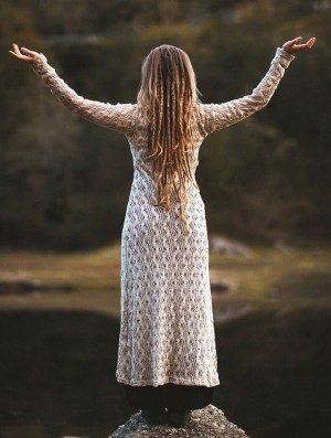 Dámské Kardigan Toonzshop Boheme Crochet Long Cardigan Béžový | 5927TPDEL