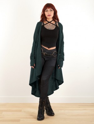 Dámské Kardigan Toonzshop Kalyäam Long Cardigan Tmavě Blankyt | 3987TAUGL