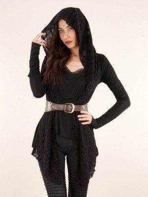 Dámské Kardigan Toonzshop Lakyäa Rmx Bi-material Cardigan Černé | 9036QVPXL