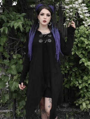 Dámské Kardigan Toonzshop Makshi Cardigan Černé | 0654LNVTA