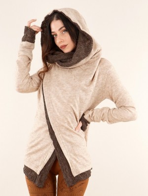 Dámské Kardigan Toonzshop Namkha Nitya Crochet Cardigan Béžový | 7951ZGSWQ