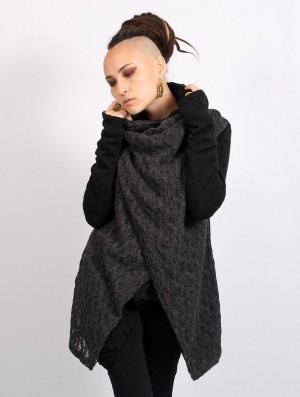 Dámské Kardigan Toonzshop Namkha Tisya Crochet Cardigan Černé | 1806DVTBQ