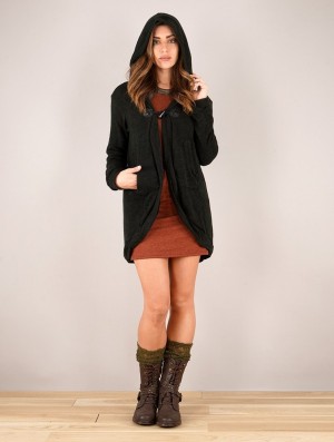 Dámské Kardigan Toonzshop Thin Shandili Cardigan Černé | 2903NCPAT