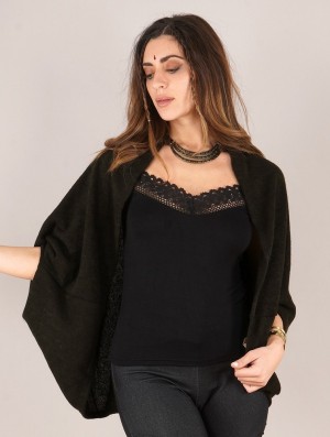 Dámské Kardigan Toonzshop Yesenia Bat Sleeve Cardigan Černé | 1628OSNLQ