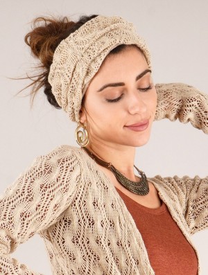 Dámské Klobouky Toonzshop Aikköo Crochet Headband Béžový | 2684JVPEW