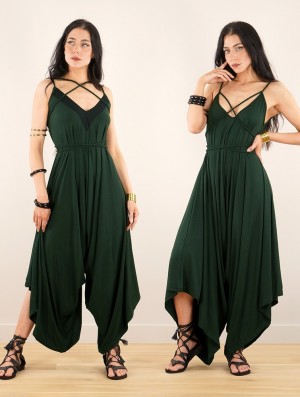 Dámské Kombinéza Toonzshop Topäaz Loose And Reversible Strappy Jumpsuit Zelene | 3756SQYJM