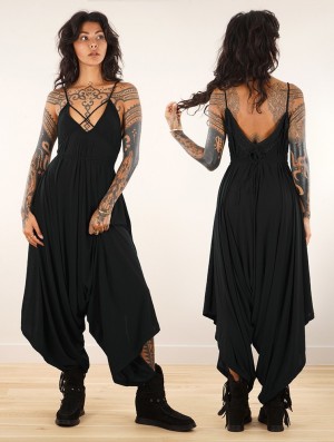 Dámské Kombinéza Toonzshop Topäaz Loose And Reversible Strappy Jumpsuit Černé | 5630UEWDF