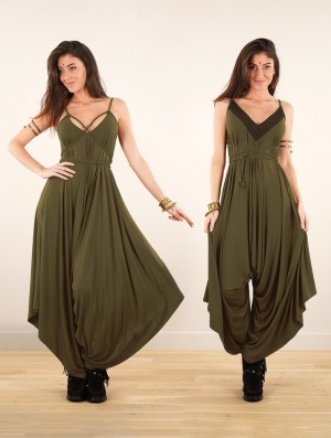 Dámské Kombinéza Toonzshop Topäaz Loose And Reversible Strappy Jumpsuit Hnědožlutý | 1643JHBTU