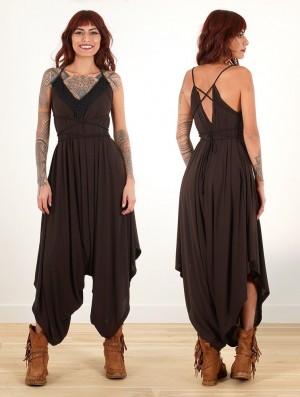 Dámské Kombinéza Toonzshop Topäaz Loose And Reversible Strappy Jumpsuit Hnědé | 6712ZOKGY