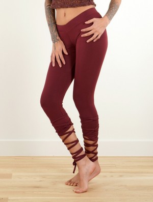 Dámské Legíny Toonzshop Lï-jade Short Pointy Leggings Wine | 9650ULSET