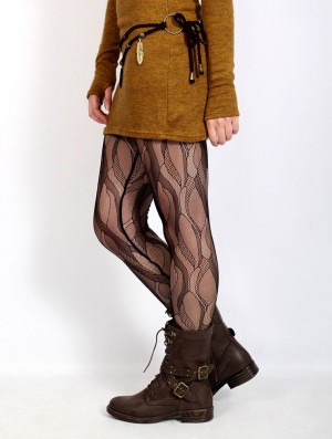 Dámské Legíny Toonzshop Okïl Lace Long Leggings Černé | 5390QVJMT