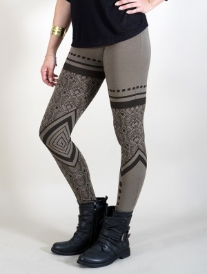 Dámské Legíny Toonzshop Rinji Floral Circuit Printed Long Leggings Šedé | 2614SDGFU