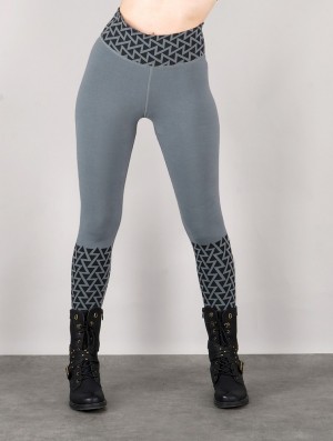 Dámské Legíny Toonzshop Tetris Printed Long Leggings Světle Šedé | 9065JYODR