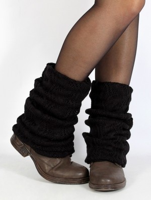 Dámské Legwarmer Toonzshop Naïlae Crochet Legwarmers Černé | 3402JOWNL