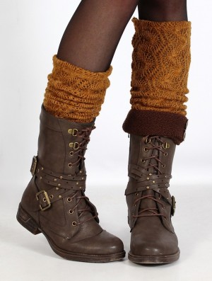 Dámské Legwarmer Toonzshop Naïlo Crochet Legwarmer Rusty | 0521ZXLTW