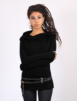 Dámské Mikina Toonzshop Myäa Hooded Sweatshirt Černé | 7281GDBVK