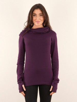 Dámské Mikina s Kapucí Toonzshop Hatlami Light And Soft Hoodie Vínové | 9674NUBPS
