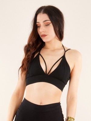 Dámské Podprsenky Toonzshop Milah" Crop Top Bra Černé | 5273GMRYP