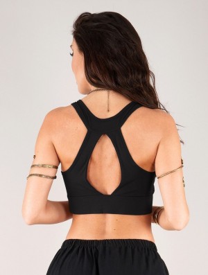 Dámské Podprsenky Toonzshop Zohra Crop Top Bra Černé | 9475RIGUV