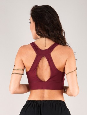 Dámské Podprsenky Toonzshop Zohra Crop Top Bra Wine | 1530HAIWZ