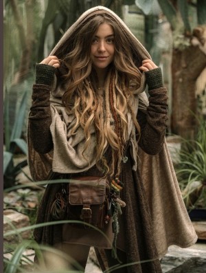 Dámské Ponča Toonzshop Danae Hooded Cape Béžový | 2795CSIZD