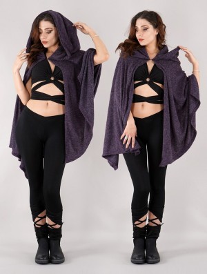 Dámské Ponča Toonzshop Danae Hooded Cape Fialové | 7316WJHQL