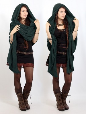 Dámské Ponča Toonzshop Danae Hooded Cape Tmavě Blankyt | 2639TBNZP