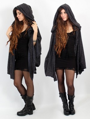 Dámské Ponča Toonzshop Danae Hooded Cape Šedé | 8975PZEKI