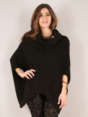 Dámské Ponča Toonzshop Doomi Poncho Černé | 1762HTIOC