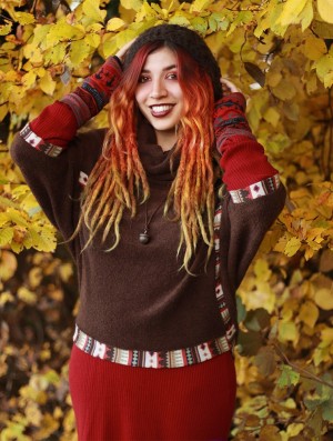 Dámské Ponča Toonzshop Natcha Poncho Hnědé | 7013HMIGV
