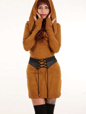 Dámské Pásky Toonzshop Broceliande Faux Leather Belt With Lace Černé | 7640TZGXD