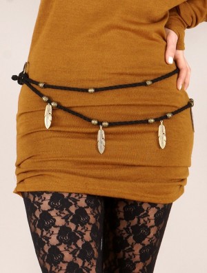 Dámské Pásky Toonzshop Feathers Belt Černé | 1052XJNSM