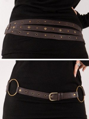 Dámské Pásky Toonzshop Hyppolita Wide Belt Hnědé | 7583XWIGV